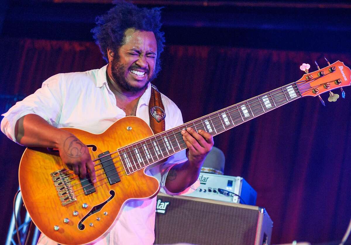 Thundercat performs at the Hecht Warehouse as part of the DC Jazz Festival. Thundercat has released two solo albums as well as working with artists such as Kendrick Lamar, Erykah Badu and Flying Lotus.