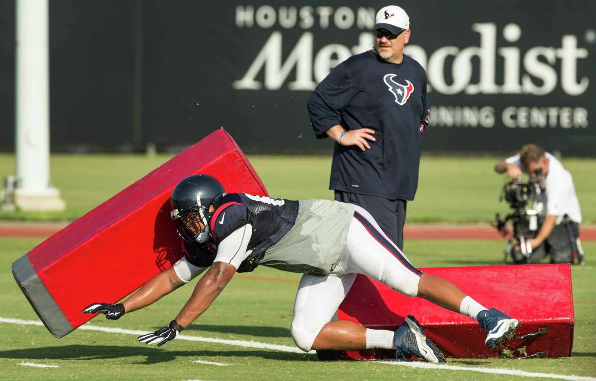 Second-year player Kendall Lamm will provide depth for the Texans on the offensive line, backing up Derek Newton at right tackle after starting every preseason game.