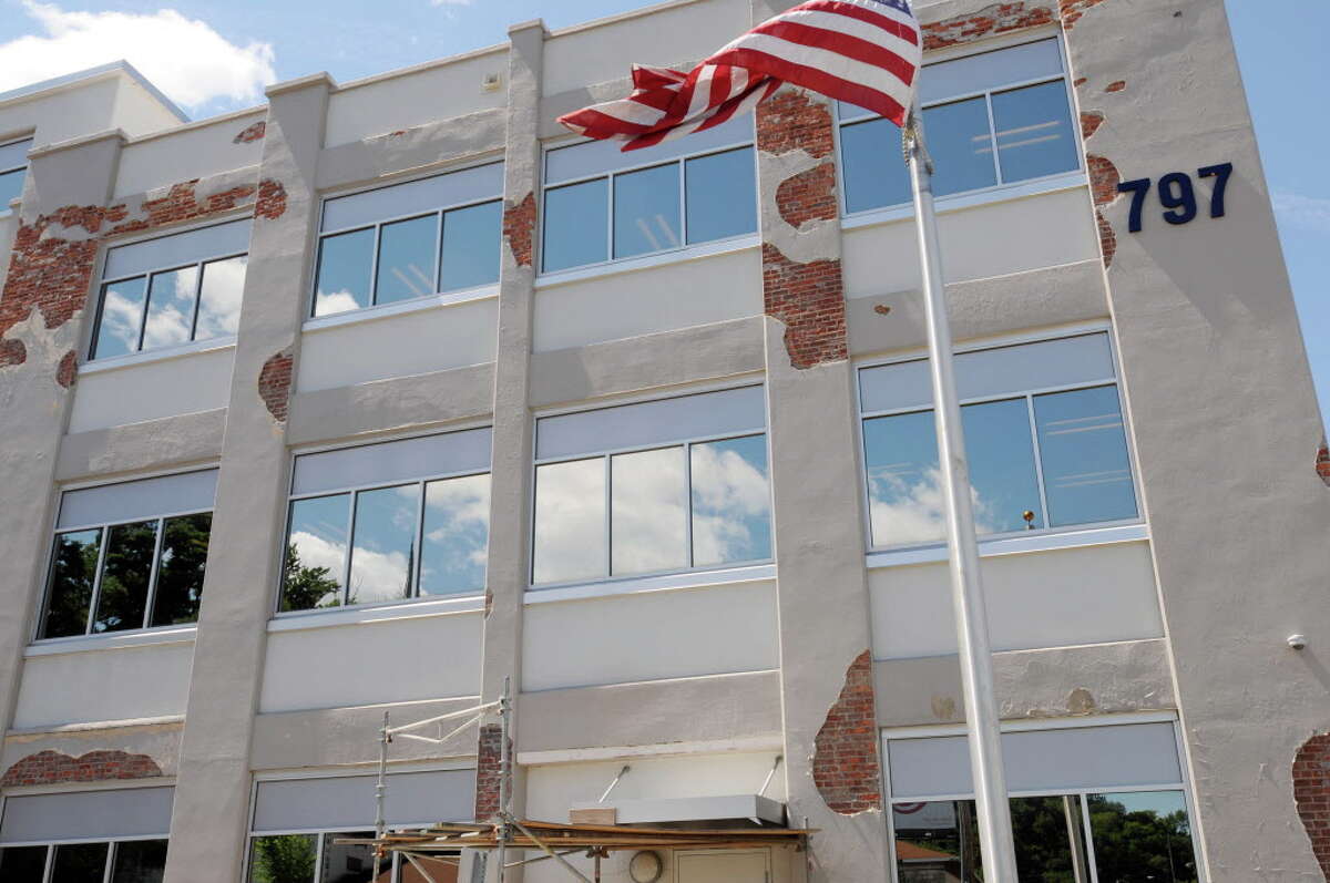 FILE PHOTO: In 2012, the stucco was falling off the Schenectady County Department of Social Services building on Broadway in Schenectady, NY. (Paul Buckowski / Times Union)