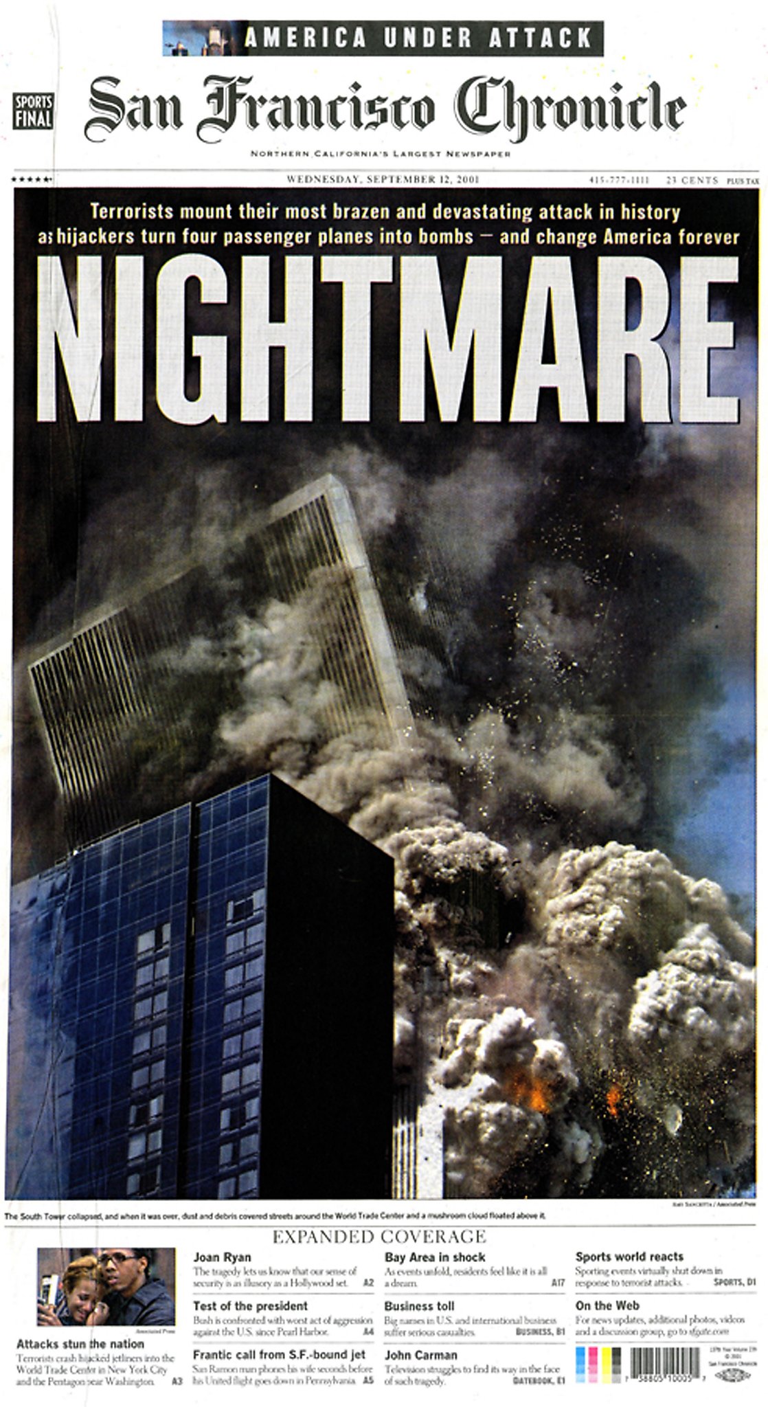 Chronicle Covers: The 9/11 attacks, from a San Francisco view