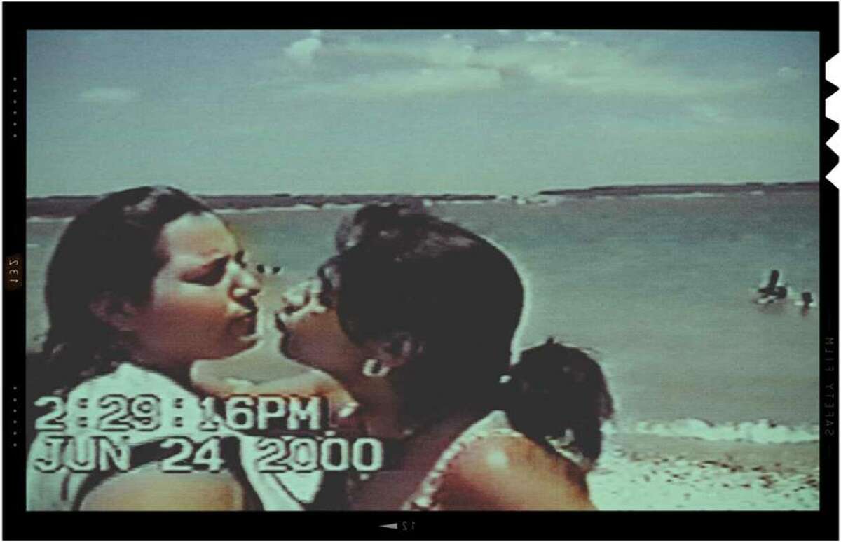 In “Southwest of Salem: The Story of the San Antonio Four,” a home movie shows Anna Vasquez and Cassandra Rivera sharing a tender moment at Canyon Lake shortly before they had to report to prison.