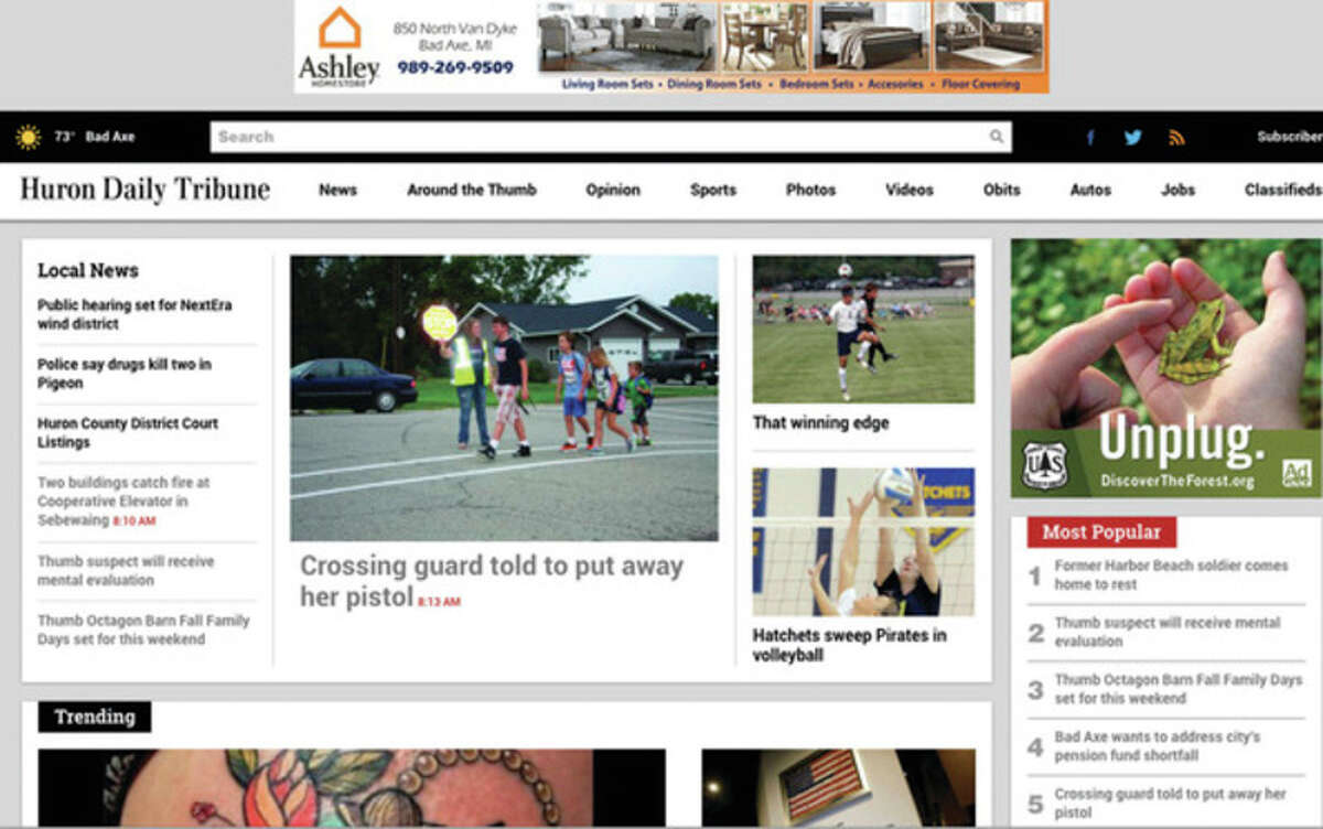 MichigansThumb.com, the website of the Huron Daily Tribune, has a new appearance and more features.