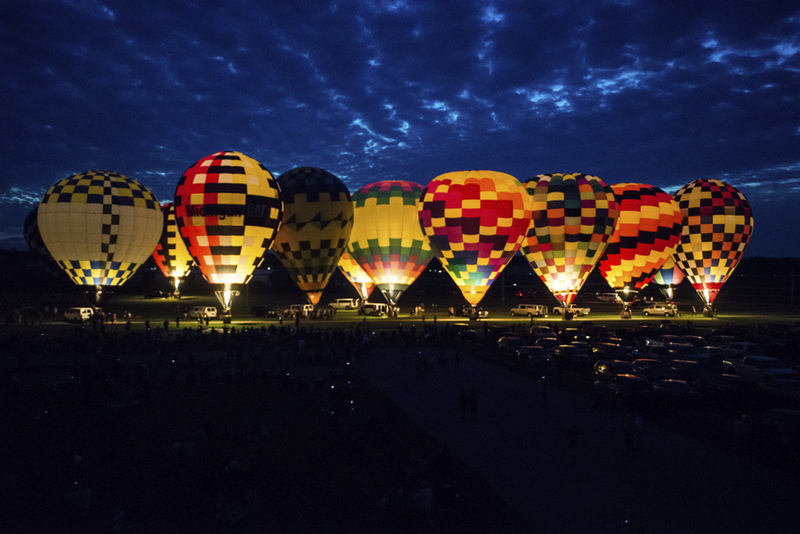 Midland Balloon Festival Friday morning flights, Amazing Balloon Glow