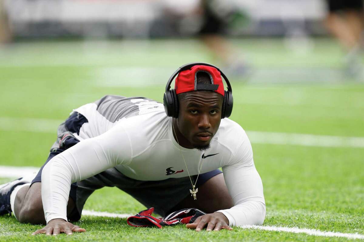 Houston Texans defensive back Charles James (31) stretches during warmups before the start of an NFL game at NRG Stadium,Saturday, Jan. 1, 2016 in Houston.