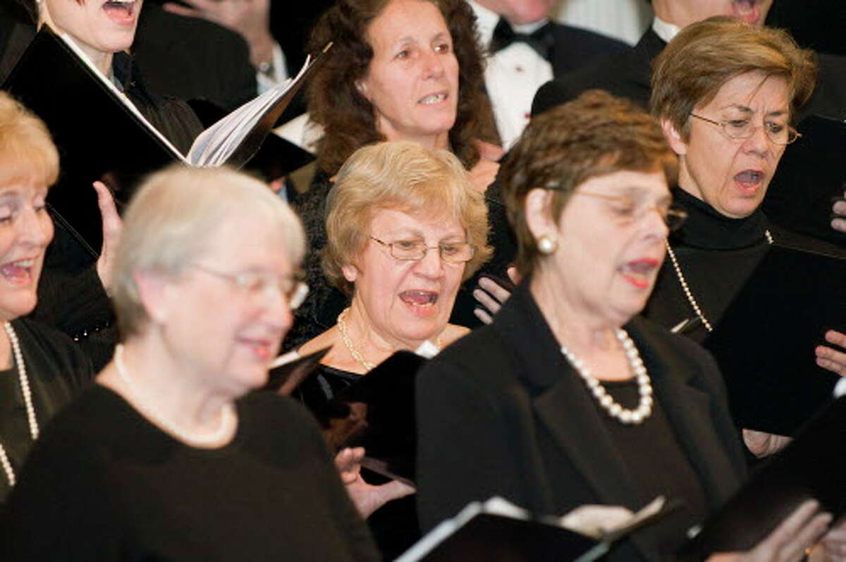 The Stamford Chorale presents "Mid-Winter Melodies" at St. John's Lutheran Church in Stamford, CT on Sunday, Jan. 23, 2011. The presentation included a range of works by Mozart, Schubert, and Cole Porter, among others. This community group, founded in 1947, presents several concerts per year in various locations and is open to all, no auditions required. Rehearsals for the spring concert begin in February.