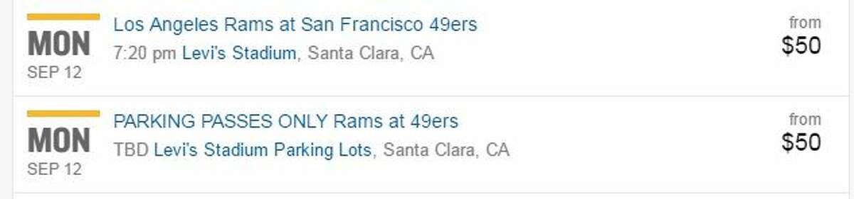 San Francisco 49ers vs. Los Angeles Rams Tickets Santa Clara, CA