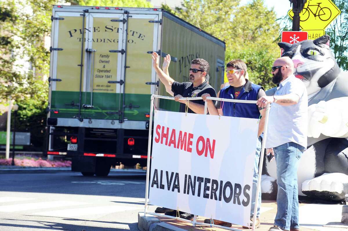 Construction worker’s injury sparks small protest in Stamford