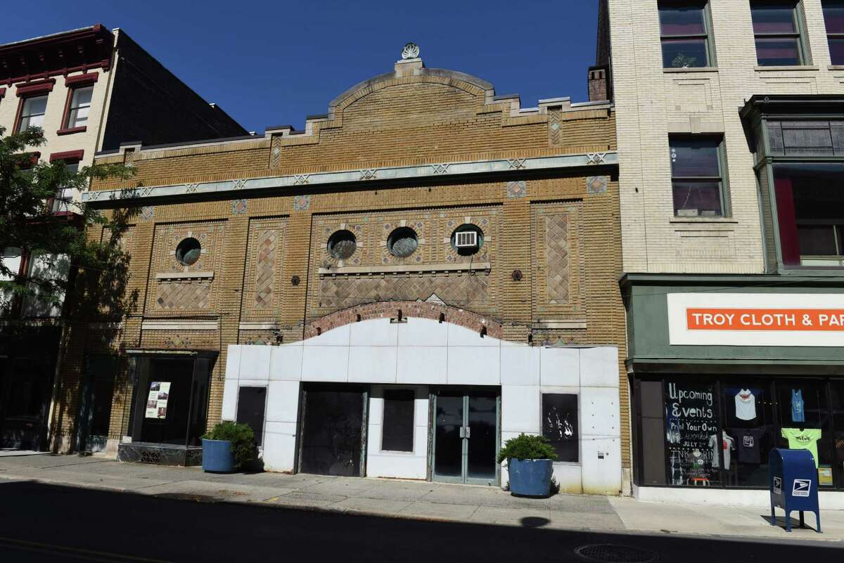 Exterior of the former American Theater on River Street on Monday, Sept. 12, 2016, in Troy, N.Y. The building is to be revived as a movie theater. (Will Waldron/Times Union)