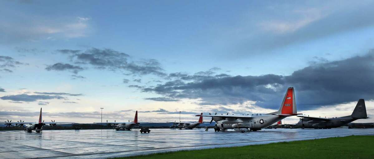 The aircraft are readied at the 109th Airlift Wing at Stratton Air Base Friday morning, Oct. 16, 2015, in Glenville, N.Y. (Skip Dickstein/Times Union archive)
