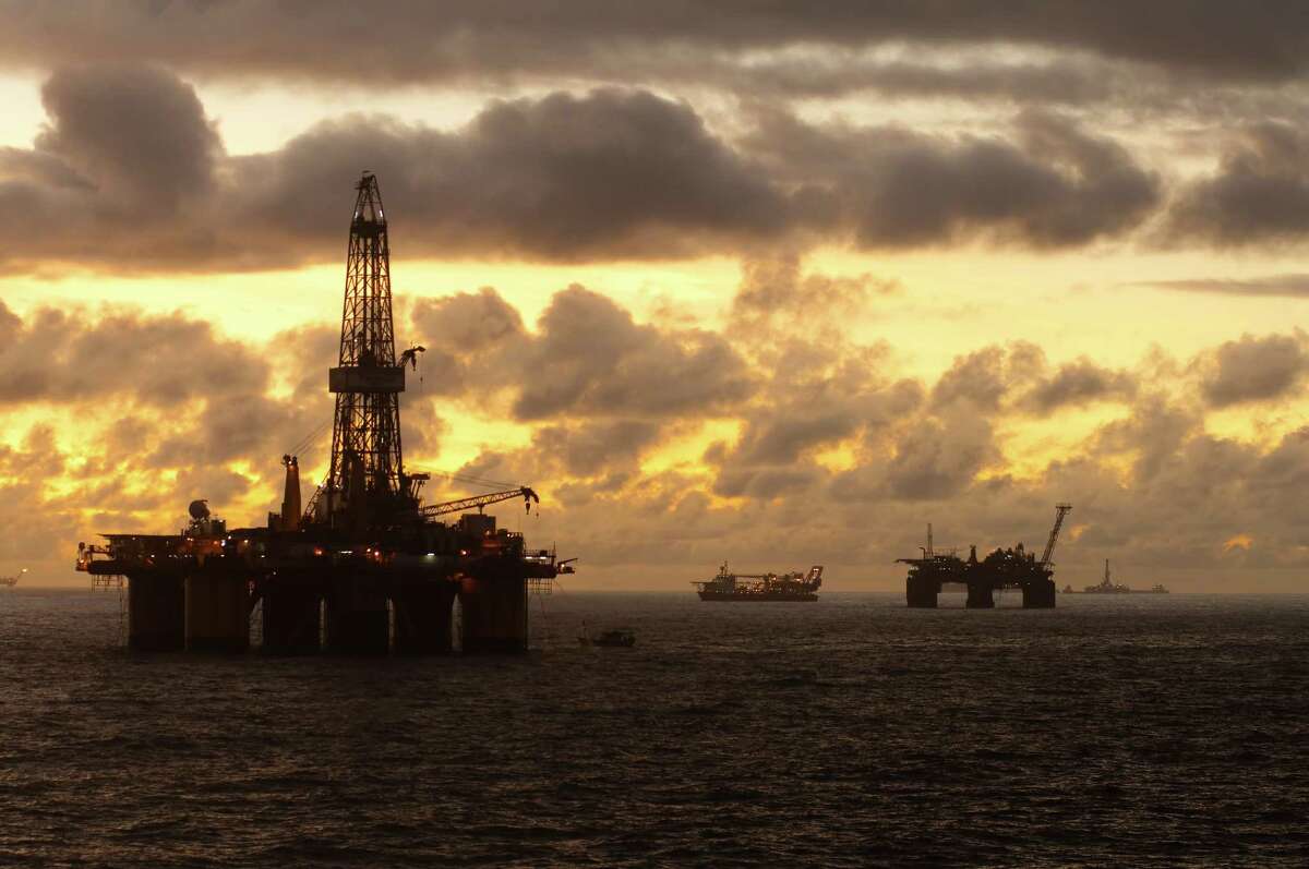 Oil field at Sunset