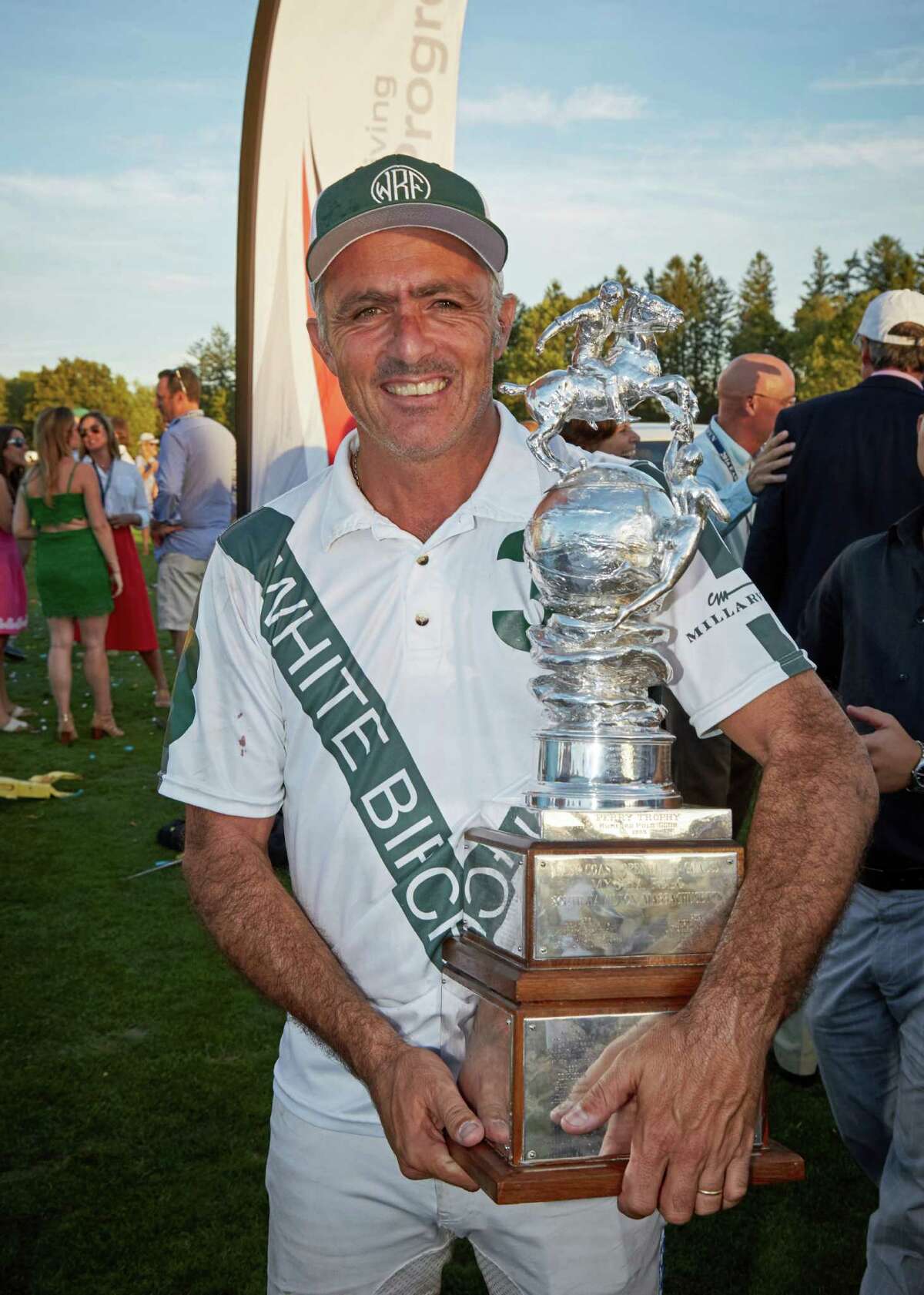 White Birch's Mariano Aguerre held the Perry Trophy after winning the 2016 East Coast Open in Greenwich.