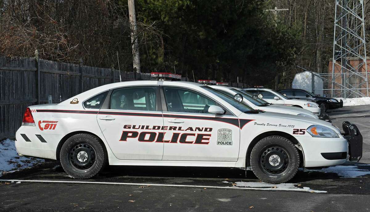 A fleet of Guilderland police patrol cars are parked next to the police station at Guilderland Town Hall on Friday, March 14, 2014, in Guilderland, N.Y. (Lori Van Buren / Times Union archive)