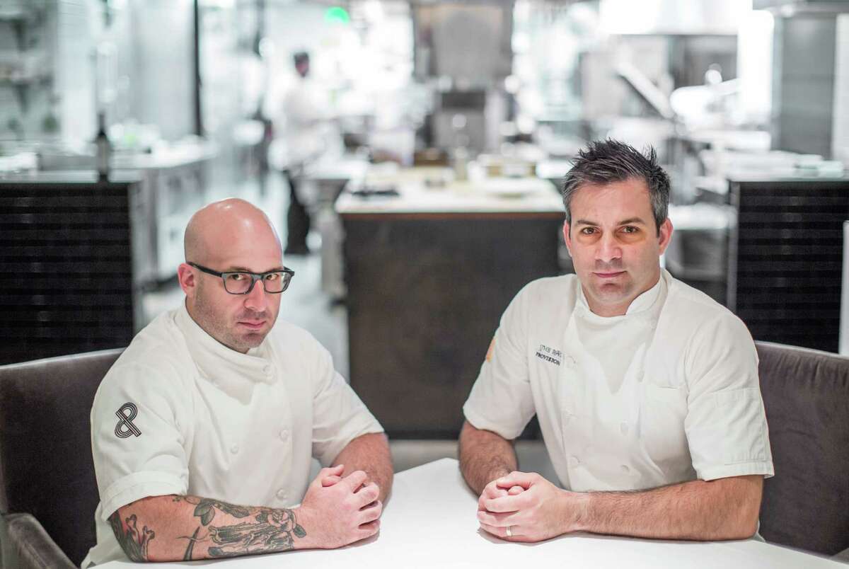 Chefs and co-owners Seth Siegel-Gardner, left, and Terrence Gallivan at The Pass
