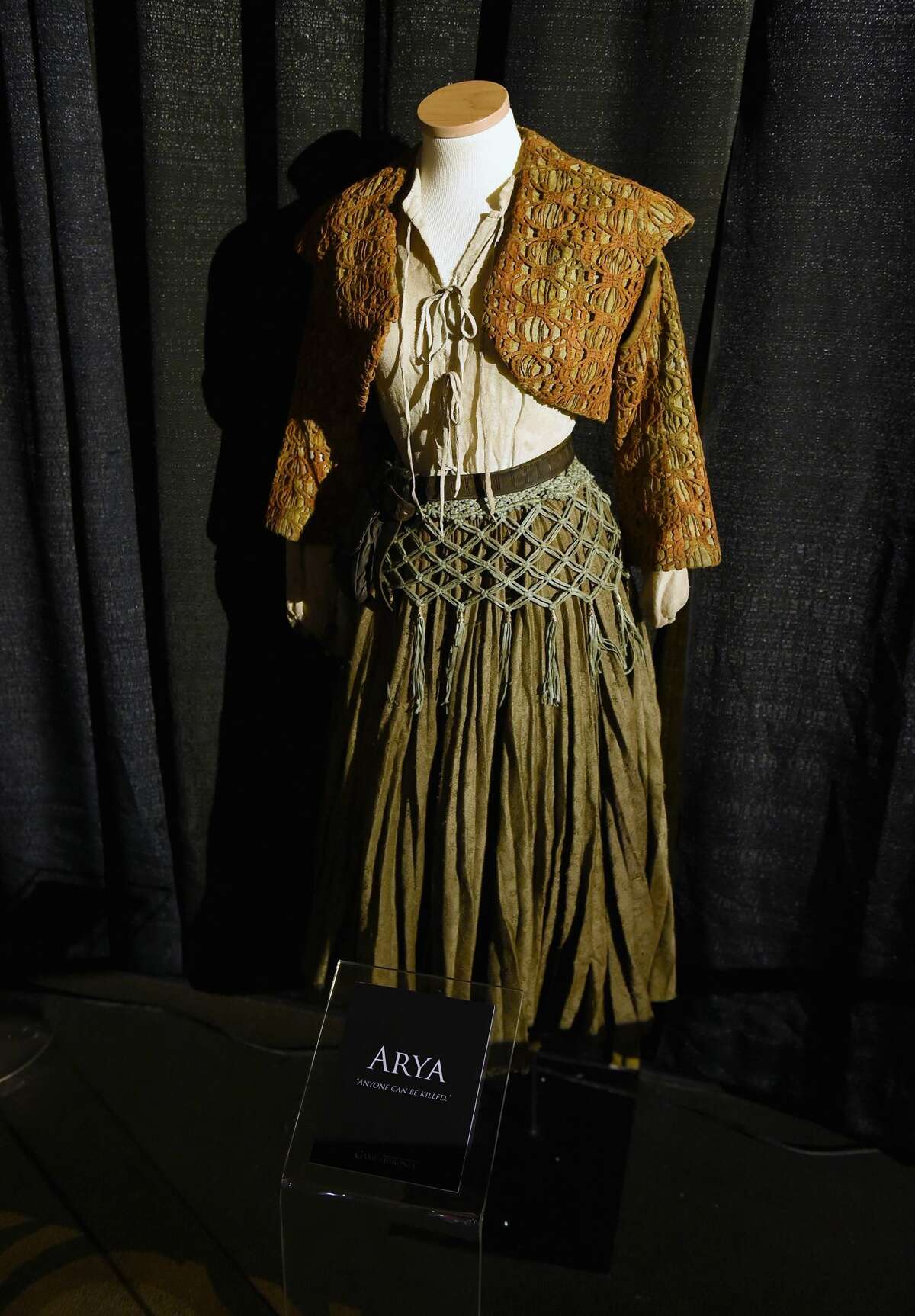 LOS ANGELES, CA - AUGUST 08: An exclusive costume on display during the announcement of the Game of ThronesÂ® Live Concert Experience featuring composer Ramin Djawadi at the Hollywood Palladium on August 8, 2016 in Los Angeles, California. (Photo by Kevin Winter/Getty Images for Live nation Entertainment )