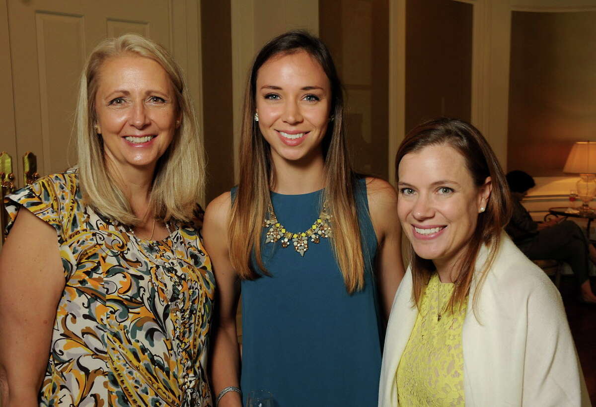 From left: Elaine Stolte, Anjelika Stolte and Jill Buja at the Power of Literacy Luncheon at the River Oaks Country Club Wednesday Sept. 14,2016. (Dave Rossman Photo)