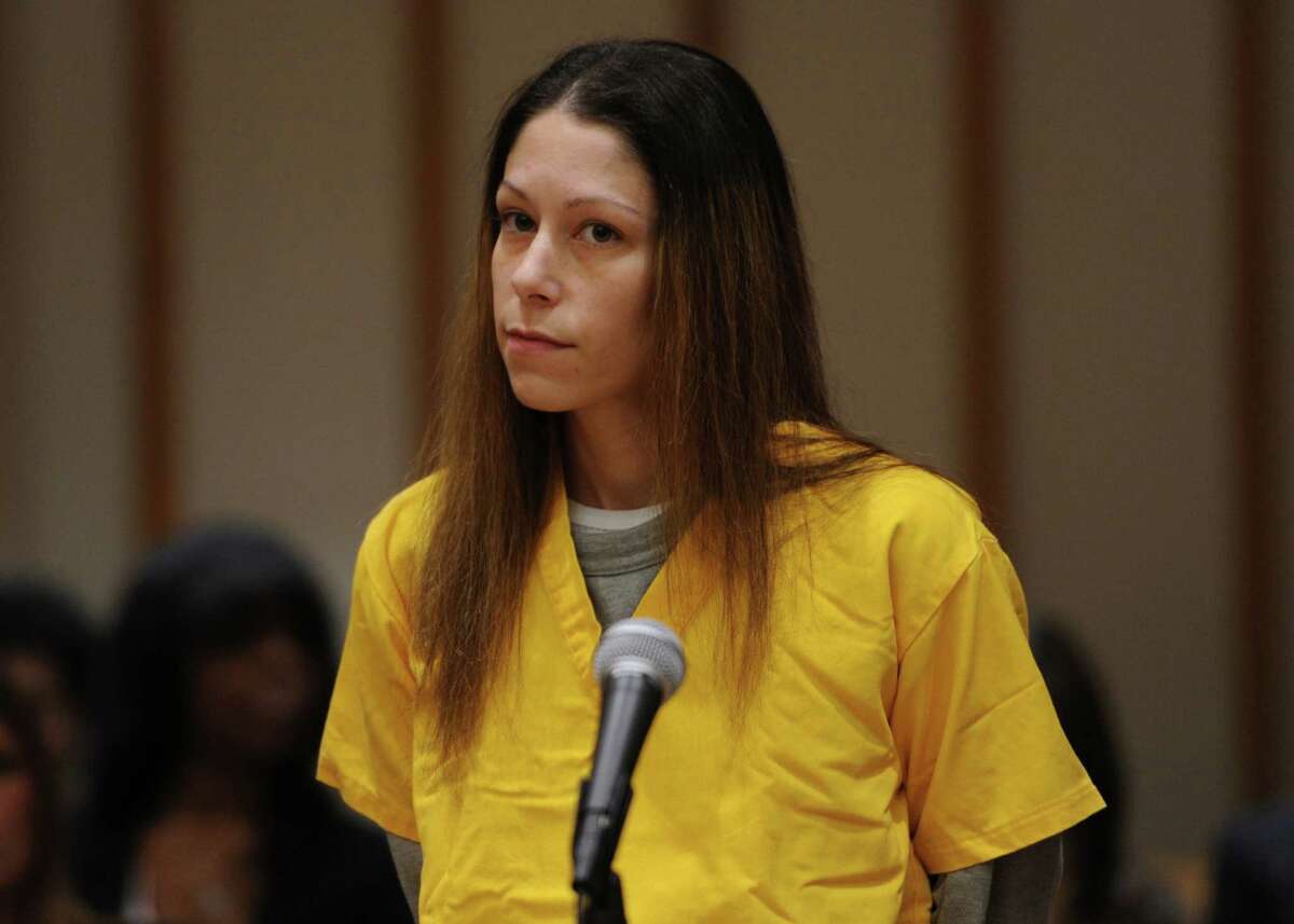 Jennifer Valiante, accused of helping her boyfriend, Kyle Navin, fatally shoot his Easton parents and bury their bodies in a friend’s yard, is facing eight years in prison after pleading guilty to the charges against her on Friday, Nov. 17, 2017. 
