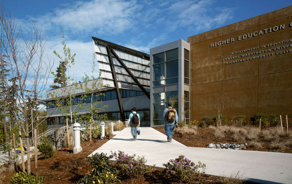A file photo of Highline College in Des Moines.