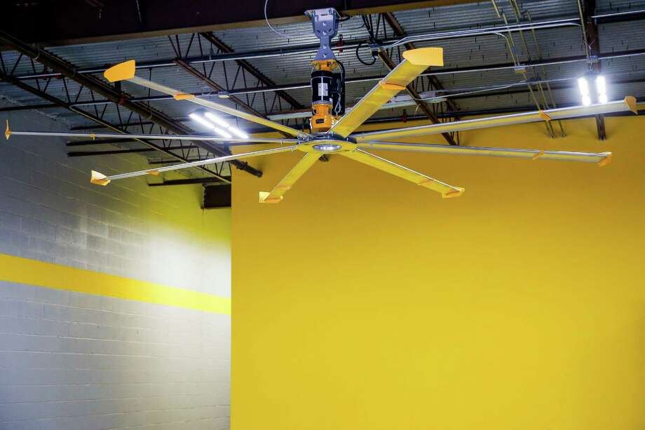 Big Ass Fan Company Breezes Into Texas Retail Market San Antonio A Fan Hangs From The Ceiling At New Big Ass Fans Showroom Monday