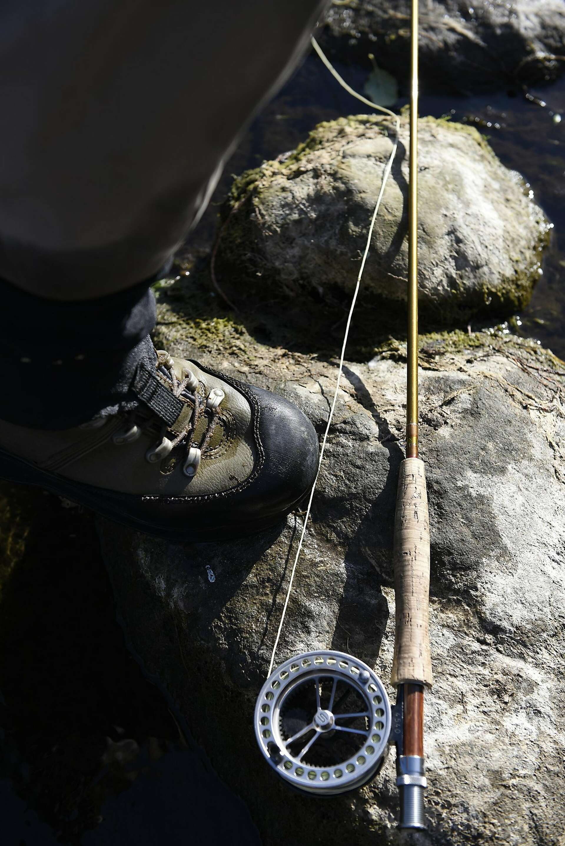 Fly fishing at Putah Creek in Yolo County