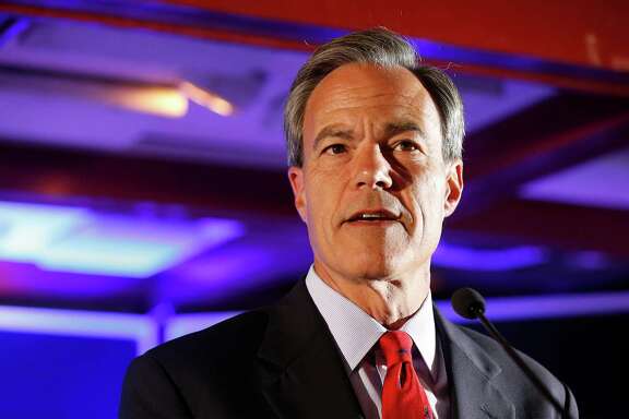 Texas House Speaker and District 121 representative Joe Straus addresses supporters at his re-election watch party at the Barn Door Restaurant on Tuesday, Mar. 1, 2016. Straus faced opposition from Jeff Judson and Sheila Bean. (Kin Man Hui/San Antonio Express-News)