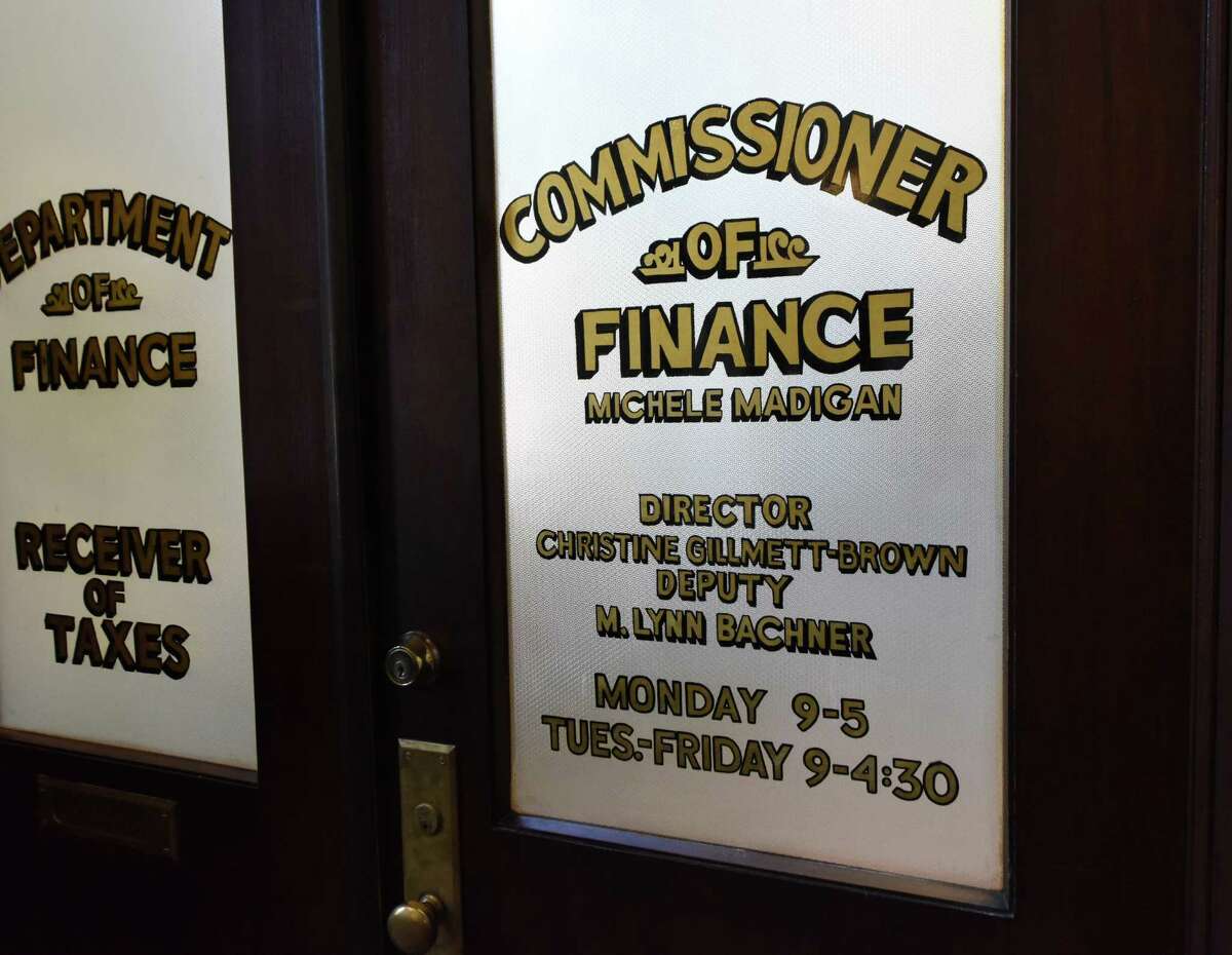 Entrance to Saratoga Springs Commissioner of Finance, Michele MadiganOs City Hall office on Friday, Sept. 16, 2016, in Saratoga Springs, N.Y. (Will Waldron/Times Union)