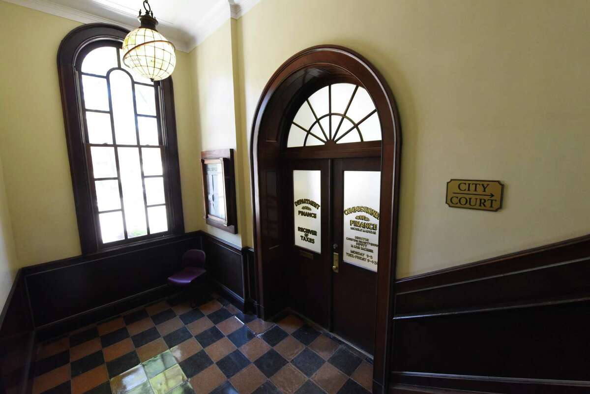 Entrance to Saratoga Springs Commissioner of Finance, Michele MadiganOs City Hall office on Friday, Sept. 16, 2016, in Saratoga Springs, N.Y. (Will Waldron/Times Union)