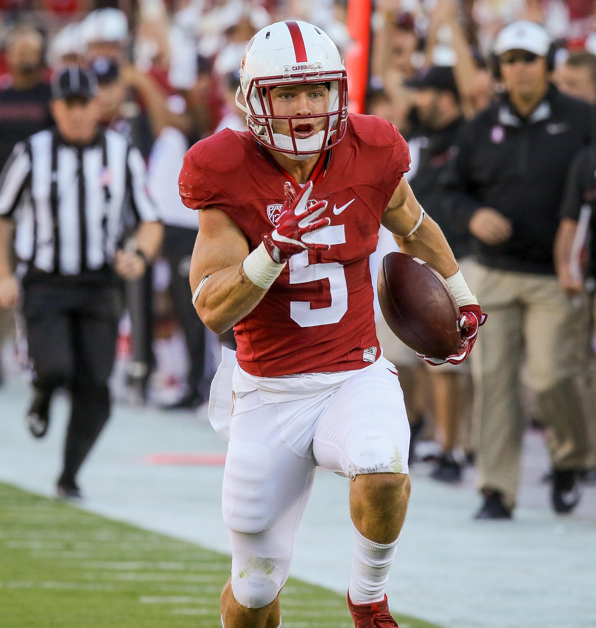 Men's Stanford #5 Christian McCaffrey White Football Jersey - Christian  McCaffrey Jersey - Stanford Jersey 