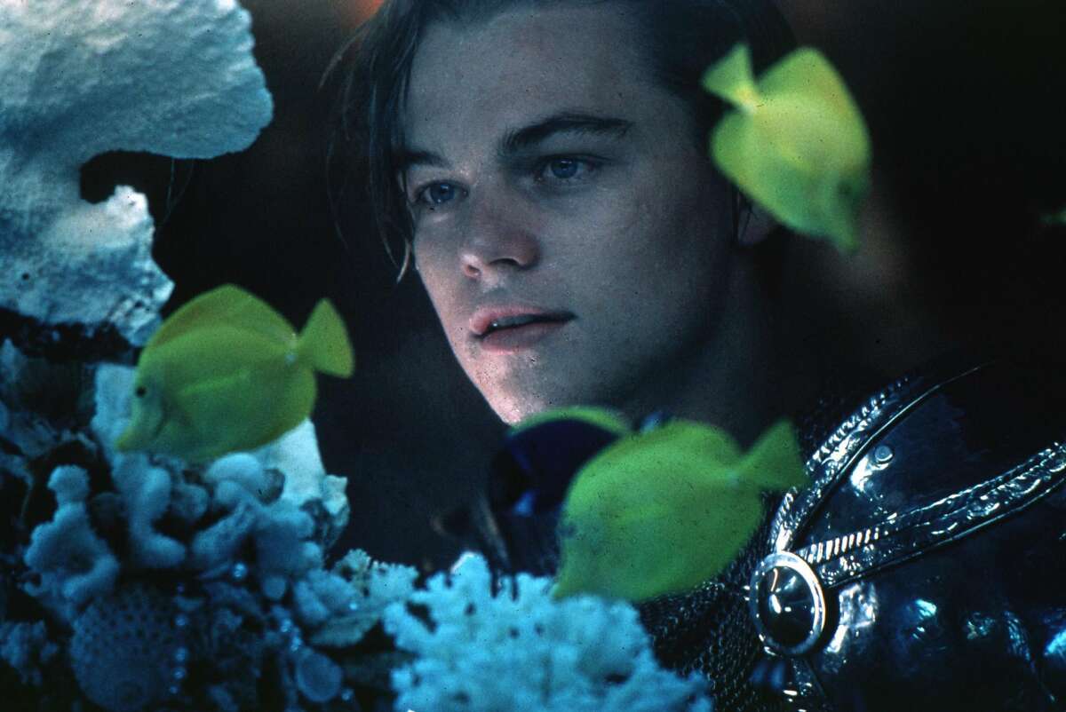 ROMEO & JULIET - Leonardo DiCaprio HOUCHRON CAPTION (03/12/1998): DiCaprio sank deep into his role as Romeo in the modernized Romeo + Juliet.