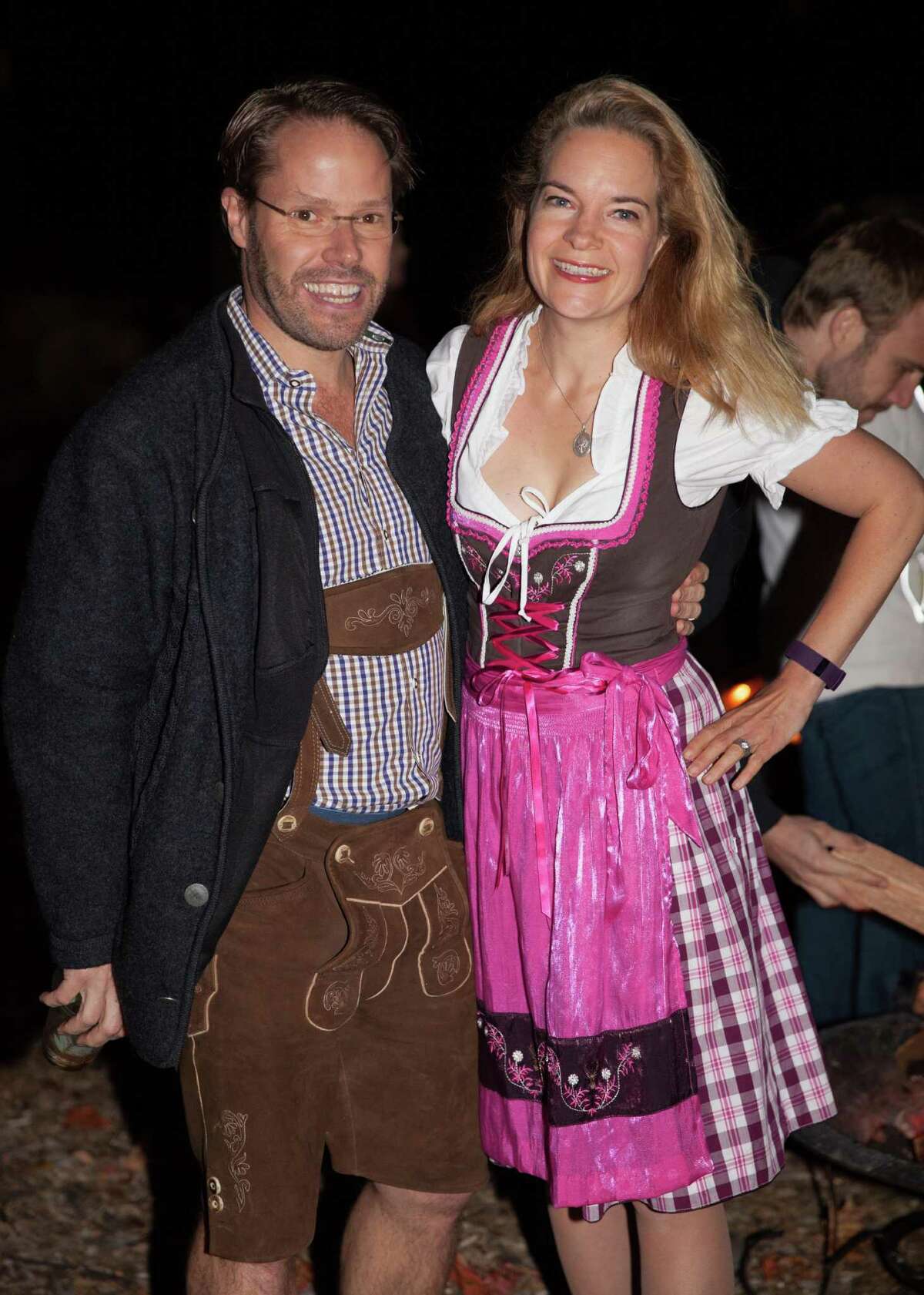 Tyler and Ulli Stevesen attend a previous Oktoberfest at the Stamford Museum & Nature Center. The 2016 event takes place Friday, Sept. 23.