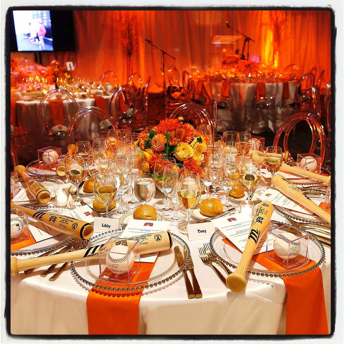The SF Giants created its inaugural gala at the ballpark to support raising pediatric cancer research funds for the The Posey Family Foundation. Sept 2016.