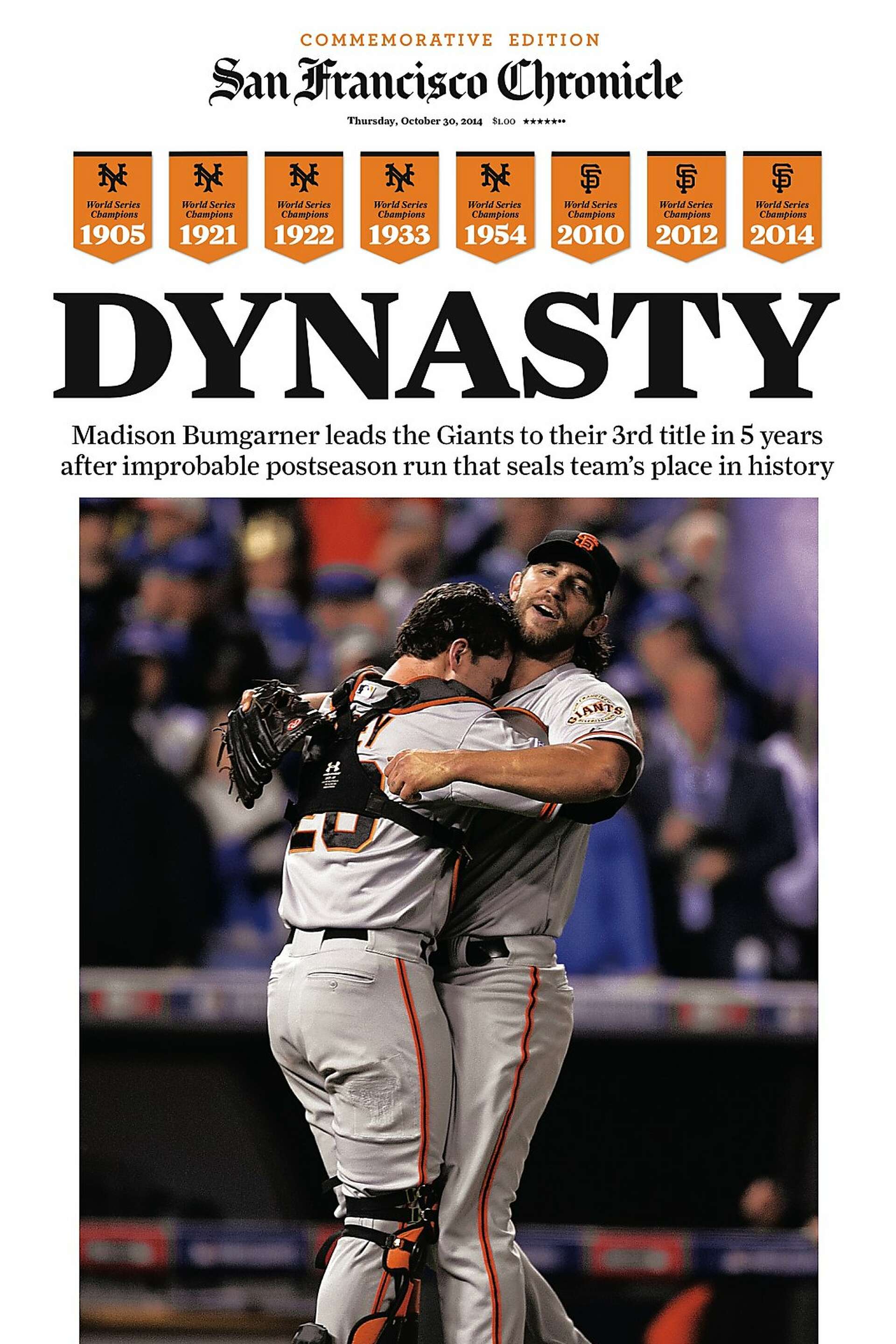 San Francisco shops Giants Newspapers World Series