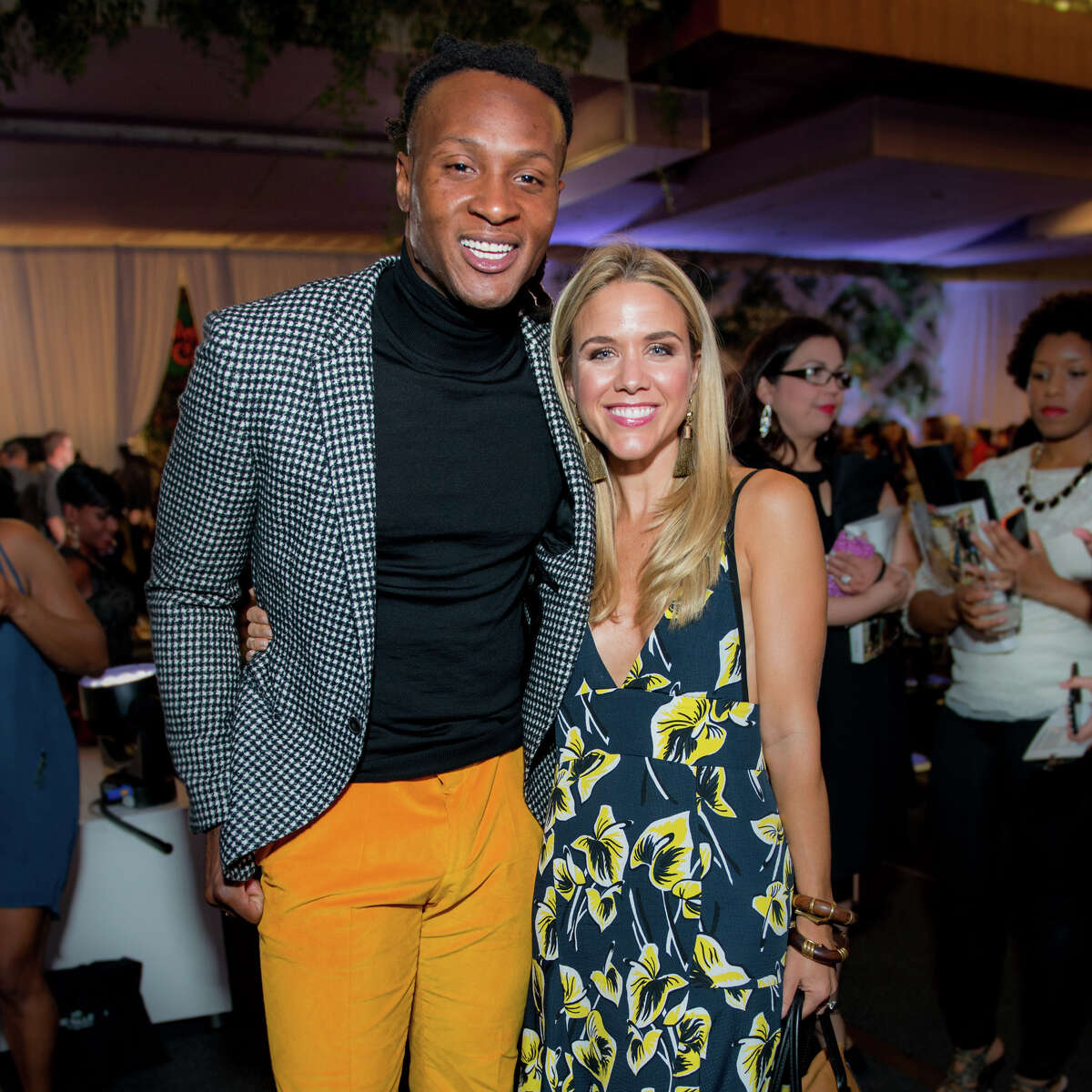DeAndre Hopkins, wide receiver for the Houston Texans and Vogue market stylist Cara Crowley