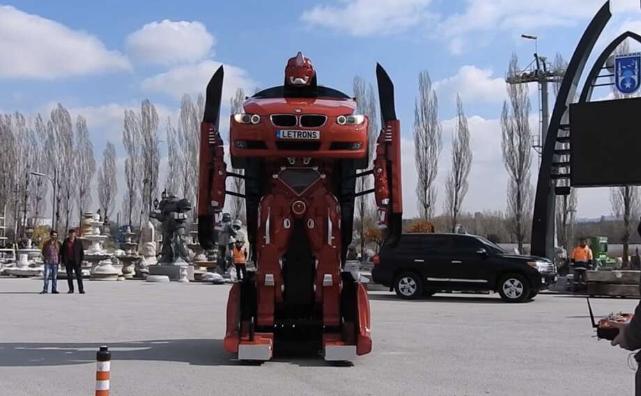 Someone created a functioning Transformer out of a BMW car