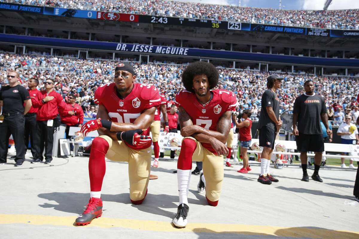 San Francisco 49ers' Colin Kaepernick refuses to stand for national anthem  - CBS News