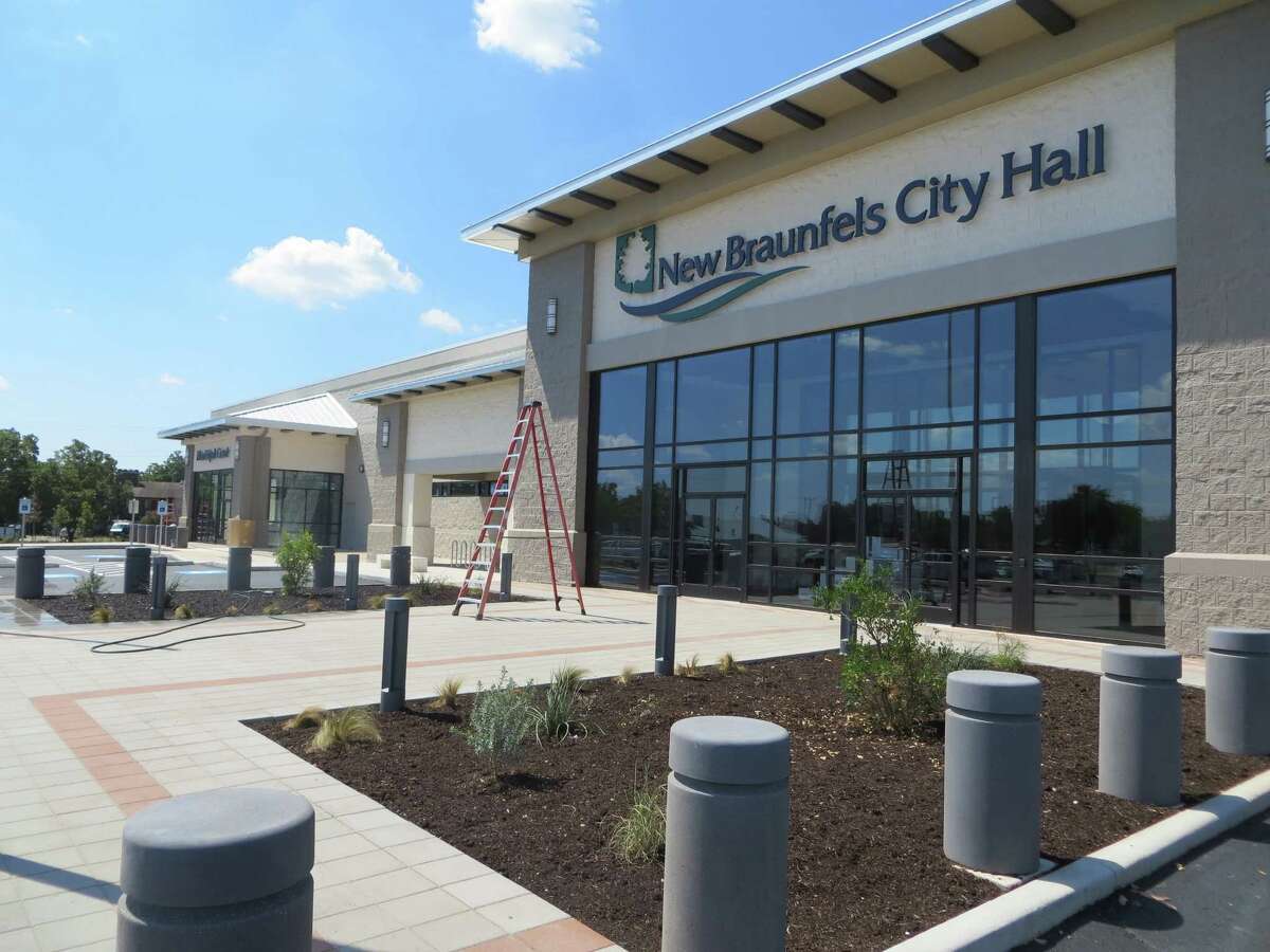 The new City Hall in New Braunfels is a former Albertsons grocery story the city bought for $2.65 million in 2013.