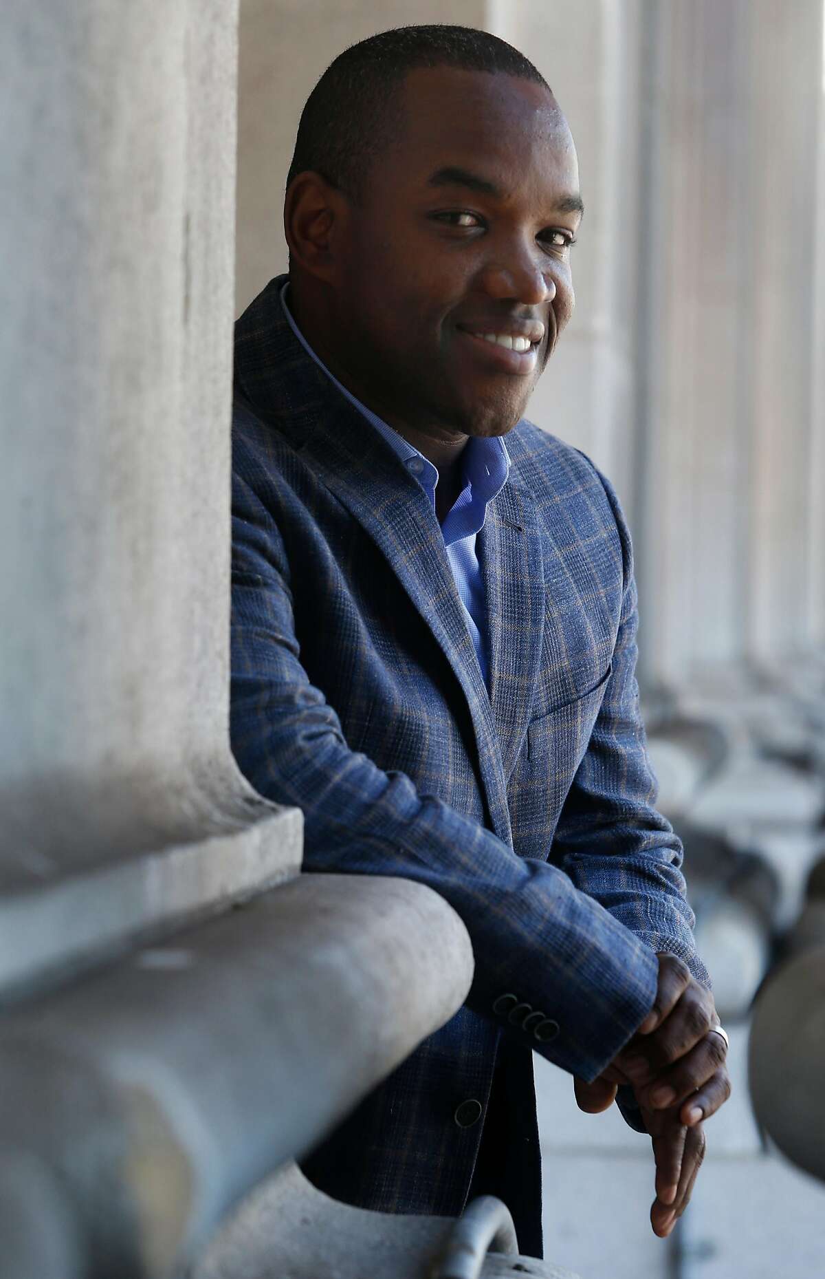 Operatic tenor Lawrence Brownlee visits the War Memorial Opera House in San Francisco, Calif. on Thursday, Sept. 22, 2016. Brownlee is appearing in his debut with the San Francisco Opera in the upcoming production of "Don Pasquale" opening on Sept. 28.