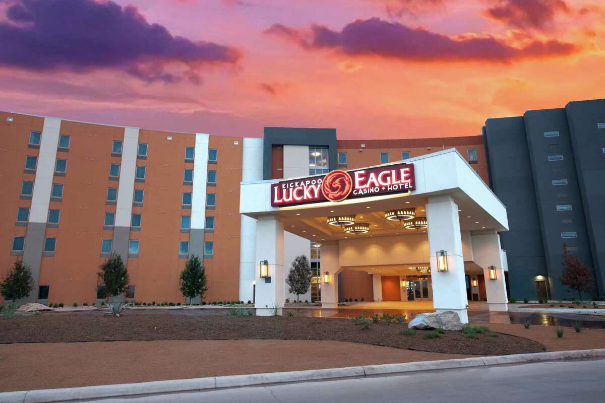 The lobby of the hotel at the Kickapoo Lucky Eagle Casino opens right onto the casino floor with more than 2,700 gaming machines, a poker room and live bingo, plus restaurants and bars. The hotel has 249 rooms.