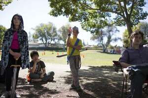 Kids LARP into action armed with foam weapons, imagination