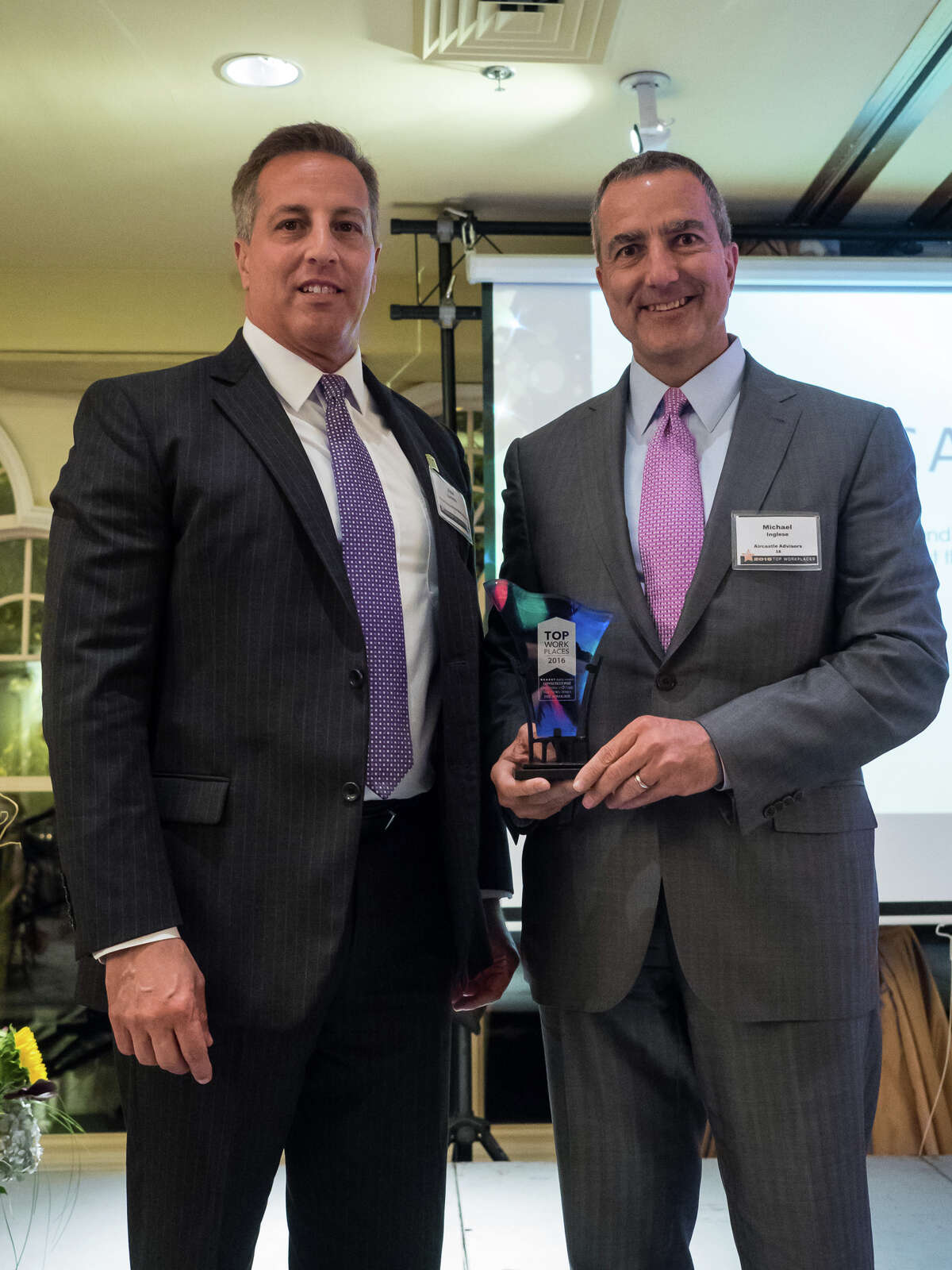 The Hearst Connecticut Media Group recognized its 2016 Top Workplaces recipients at a gala celebration Thursday, September 22, 2016 at The Waterview in Monroe, CT. The 50 Top Workplace winners representing small, medium and large-sized businesses were chosen based on employee surveys.