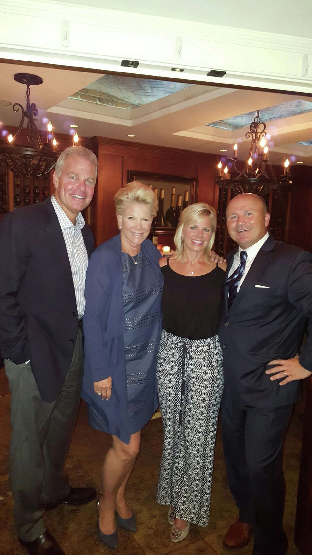 Joan Lunden (second from left) with her husband Jeff Konigsberg, Gretchen Carlson and Gabriele's Managing Partner and Maitre'd Tony Capasso at Gabriele's Italian Steakhouse in Greenwich last week.