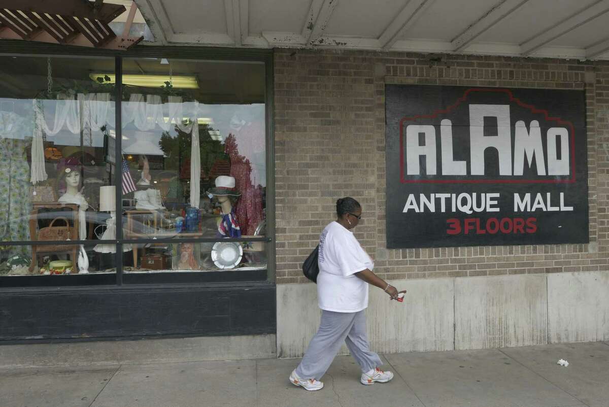 Alamo Antique Mall, located at 125 Broadway, has three levels filled with antique jewelry, coins, records, glassware, records and many other items.
