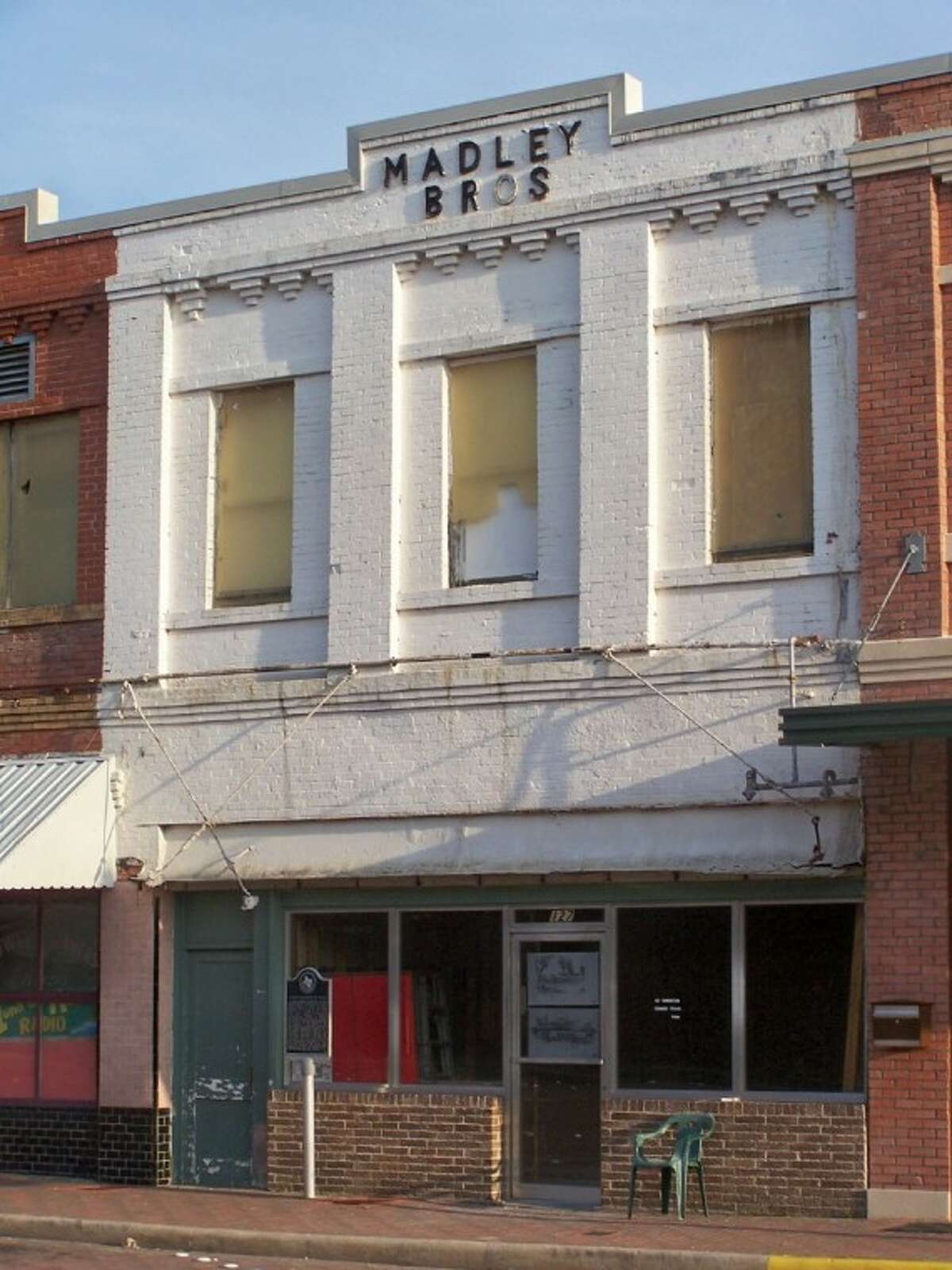 A photo of the Madeley Building prior to its renovation in 2010. The building housed many different businesses in its 100 years - including a meat market, dress shop, telephone exchange and others. Today it’s the home of the Conroe Art League’s Gallery at the Madeley Building. This photo was taken in 2006.
