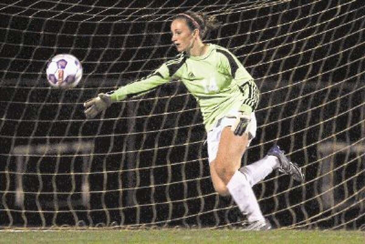 Oak Ridge’s Katherine Tesno shared top goaltender honors in District 14-5A with Conroe’s Lauren Young.