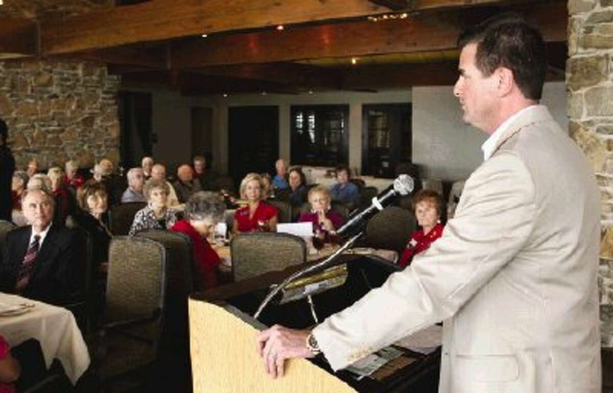 State Rep. Brandon Creighton, R-Conroe, was the featured speaker at Thursday’s meeting of the Lake Conroe Area Republican Women.