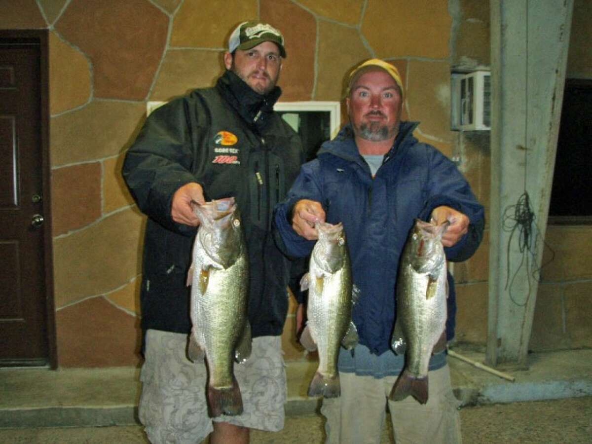 Steve Lee and Nathan Stroup finished third in the Conroe Bass Midnight Madness Tournament with a stringer weighing 10.92 pounds.
