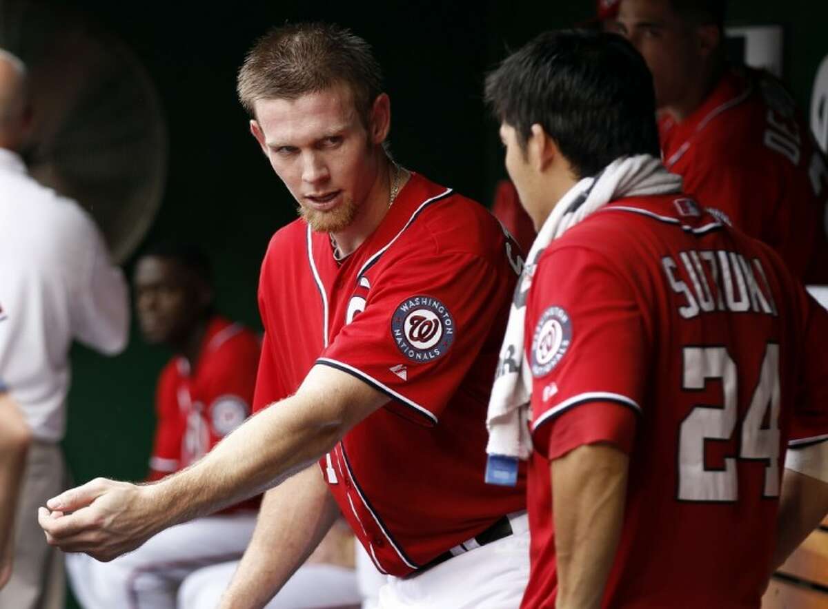 Washington Nationals right-hander Stephen Strasburg, left, is expected to make just two more starts this season. Strasburg underwent Tommy John surgery in 2010.