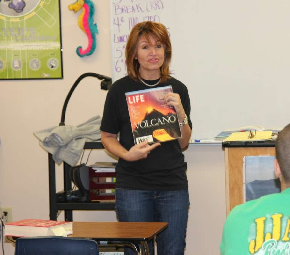 CISD Science teacher Jeanne Hoyt teaches science at the Juvenile Justice Alternative Education Program. School starts in three weeks. Juvenile offenders from every school district in Montgomery County attend classes at the JJAEP if expelled from school.