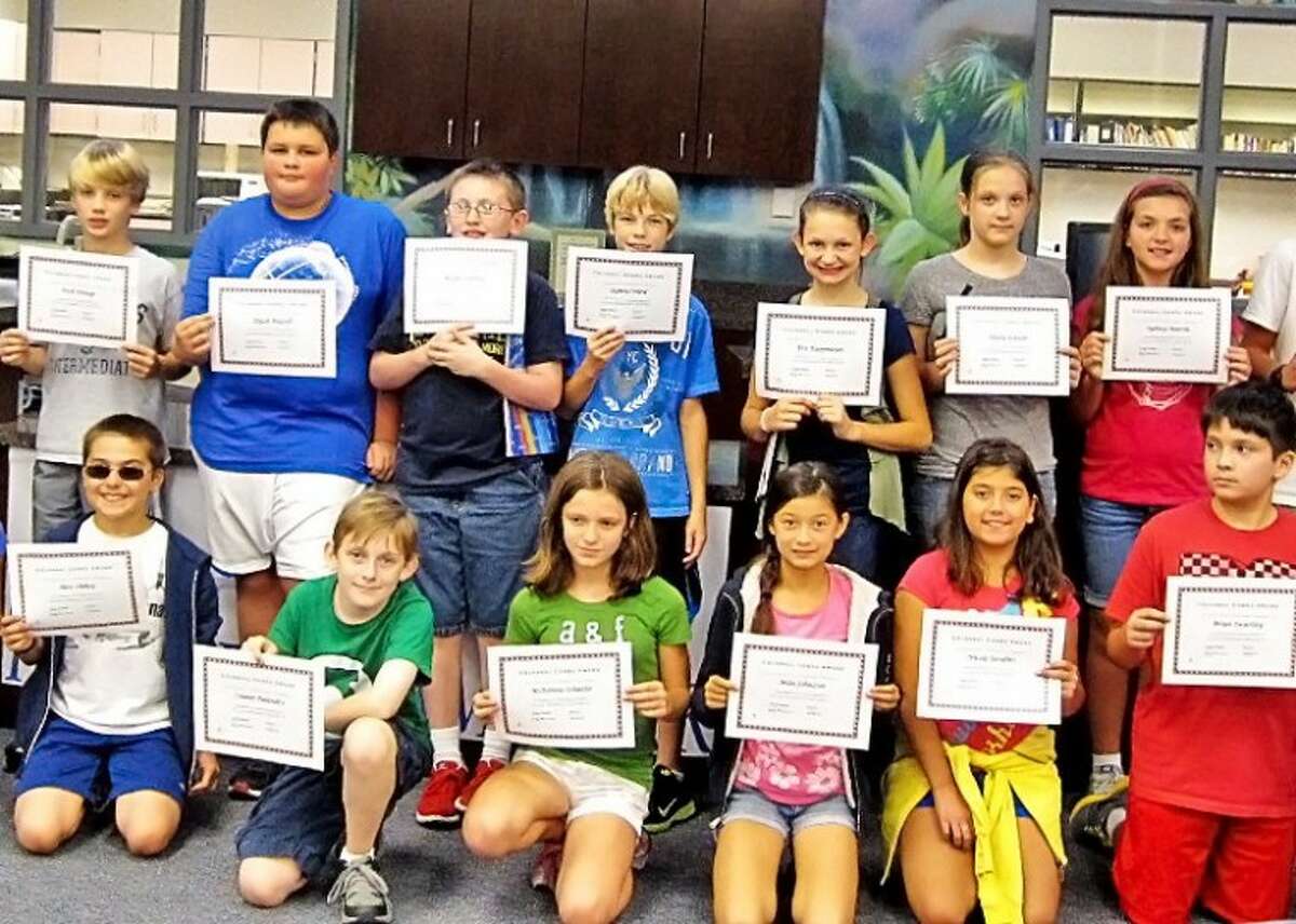 Collins Intermediate students were recognized for receiving the school’s Colossal Cobra Award.