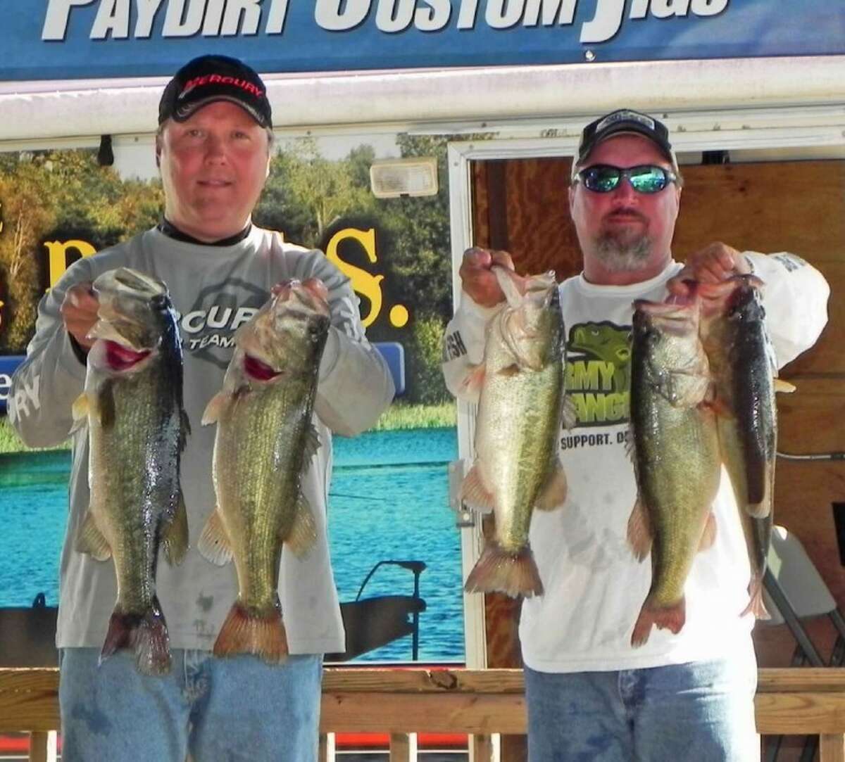 Ricky Bishop and Steve Lee won the Seven Coves Bass Club’s fifth annual Fall Bass Classic with a stringer weighing 25.92 pounds.