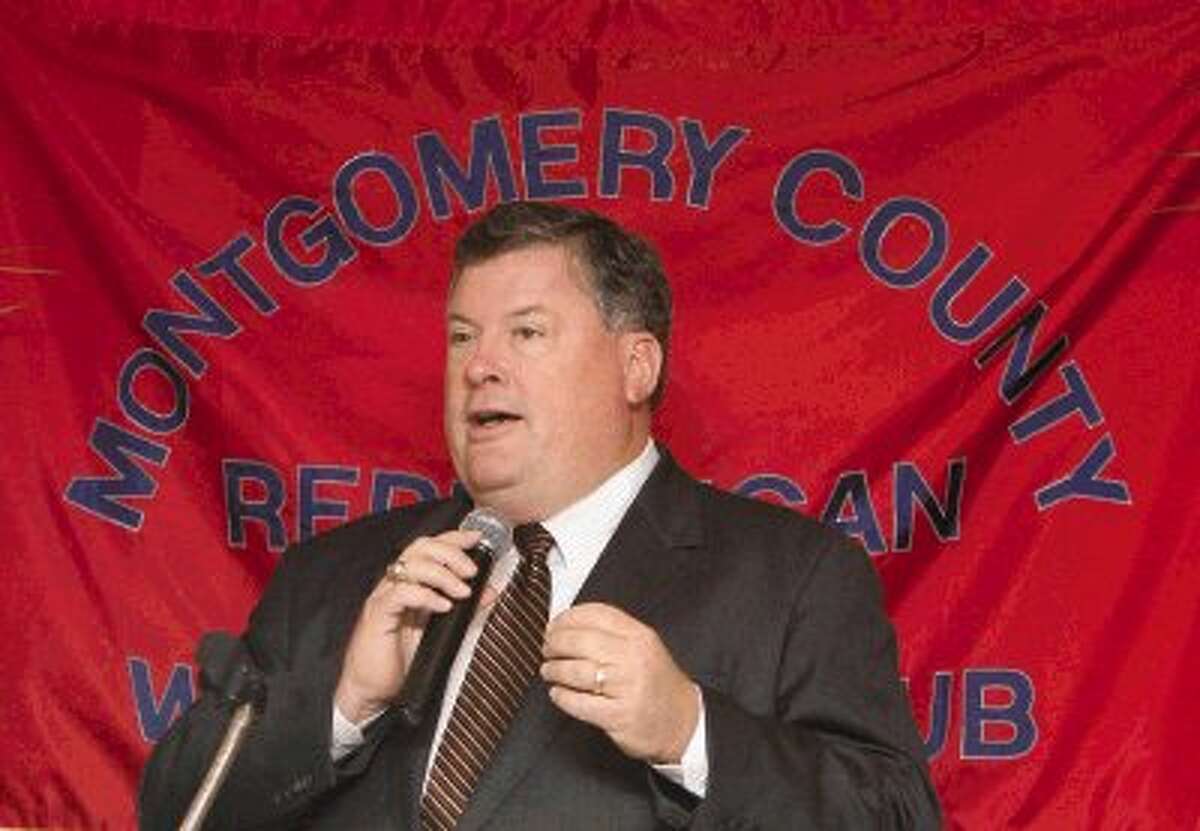 Texas Sen. Tommy Williams, R-The Woodlands, speaks at a Montgomery County Republican Women’s luncheon at River Plantation Country Club Thursday.